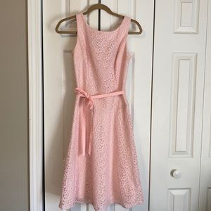 Baby pink eyelet dress